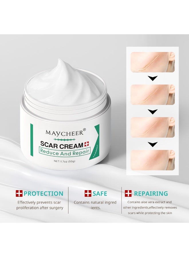 MAYCHEER 3PCS Scar Repair Cream 50g | Specially for Post-operative Burn Scars | Scar Fading and Repair Cream | Skin Ointment, Unisex - Image 3